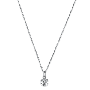 Super Mini Fortune Cookie Pendant - Silver